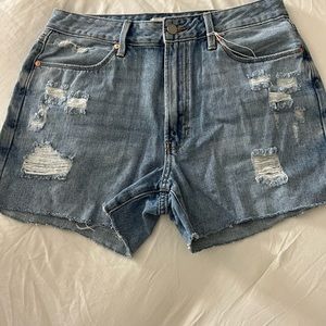JBL light denim scatter distressed shorts. Size Large. I have only 2 left.